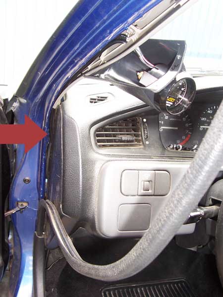 Route wire harnesses in door jamb