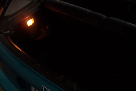 trunk light illuminated